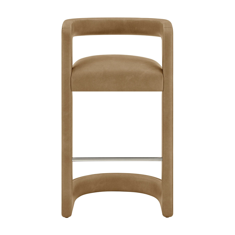 Winslow Premium Vegan Leather Bar Stool Set of 2 by Modway