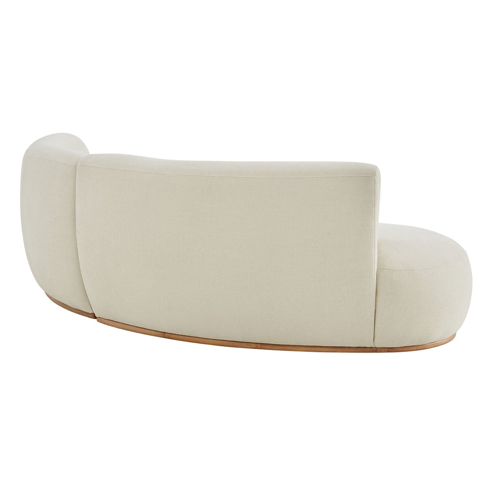 Rialta 2 Piece Curved Slub Weave Fabric Sectional Sofa by Modway