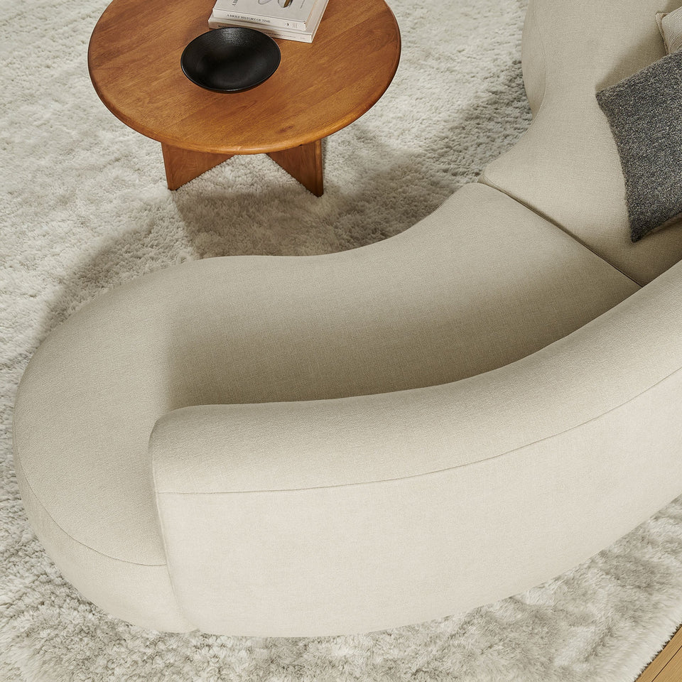 Rialta 2 Piece Curved Slub Weave Fabric Sectional Sofa by Modway