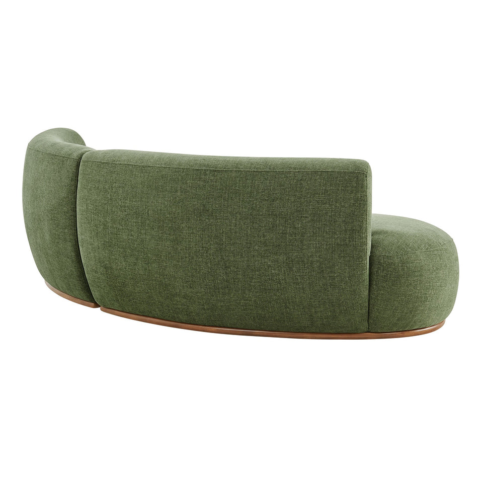 Rialta 2 Piece Curved Slub Weave Fabric Sectional Sofa by Modway