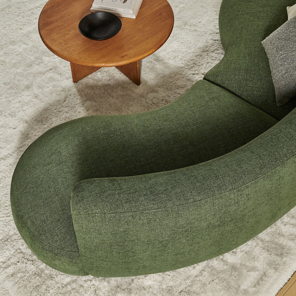 Rialta 2 Piece Curved Slub Weave Fabric Sectional Sofa by Modway