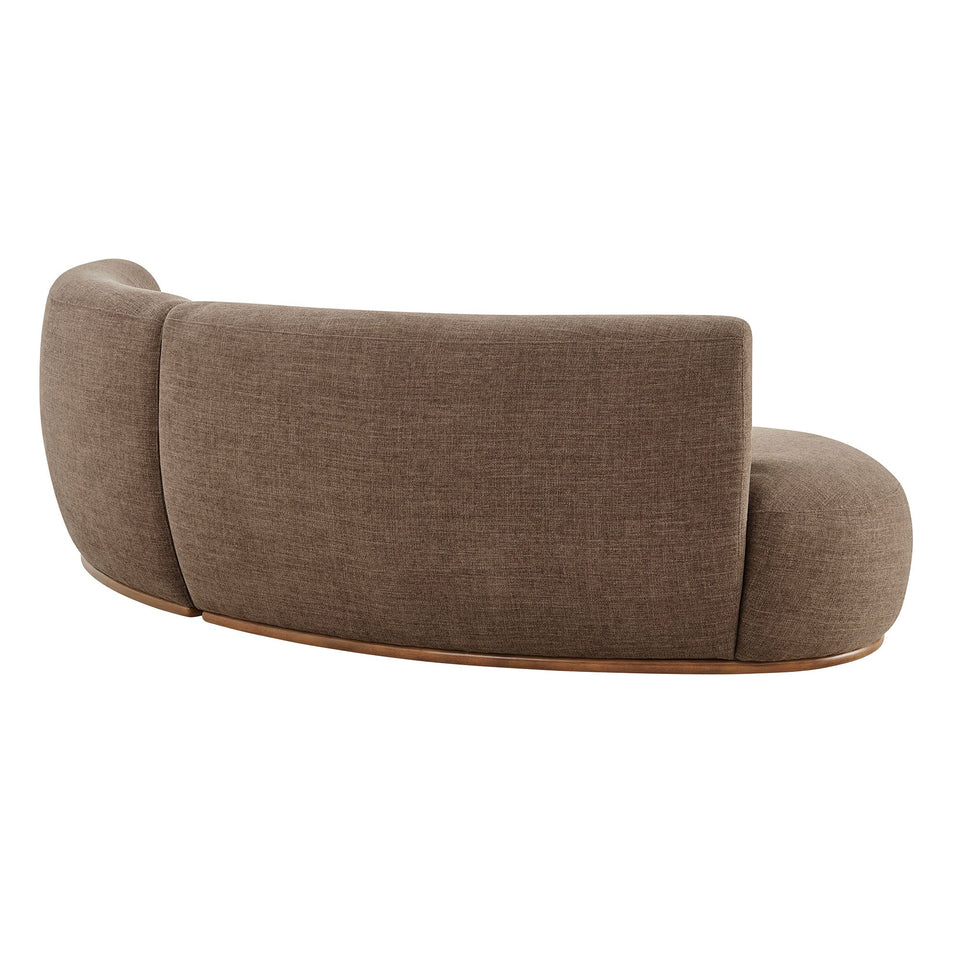 Rialta 2 Piece Curved Slub Weave Fabric Sectional Sofa by Modway
