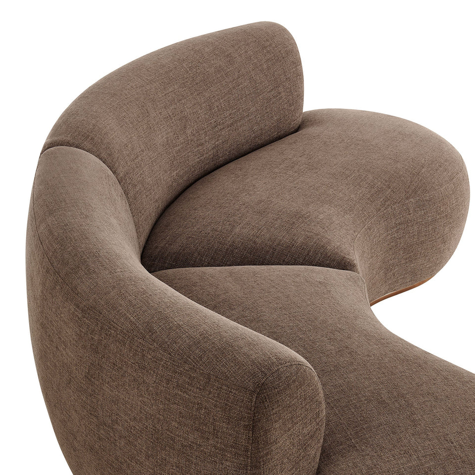 Rialta 2 Piece Curved Slub Weave Fabric Sectional Sofa by Modway