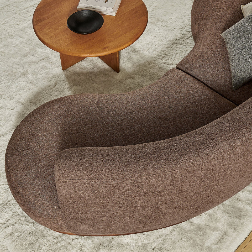 Rialta 2 Piece Curved Slub Weave Fabric Sectional Sofa by Modway
