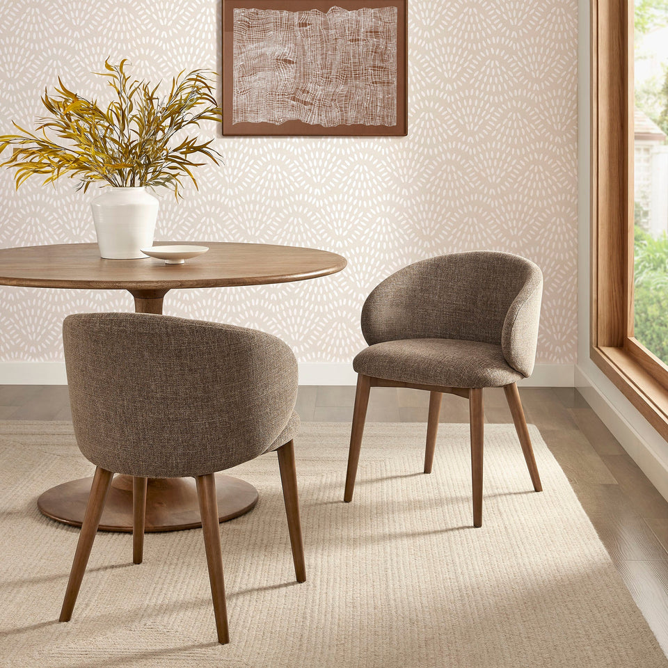 Anelle Upholstered Fabric Dining Chairs Set of 2 by Modway