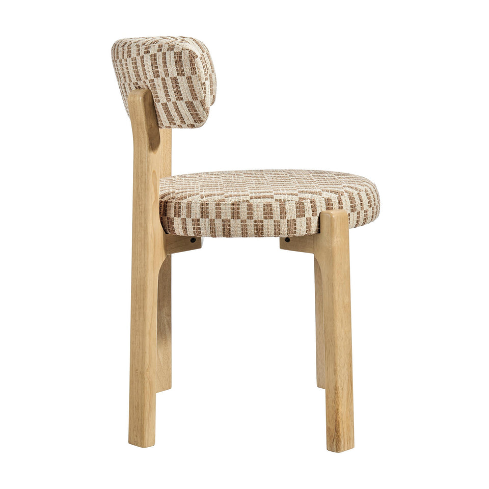 Marsha Retro Upholstered Fabric Dining Chairs Set of 2 by Modway