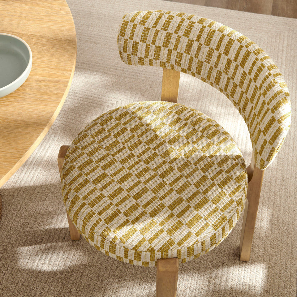 Marsha Retro Upholstered Fabric Dining Chairs Set of 2 by Modway