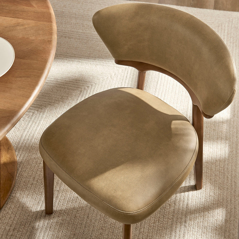 Daphne Vegan Leather Dining Chairs Set of 2 by Modway
