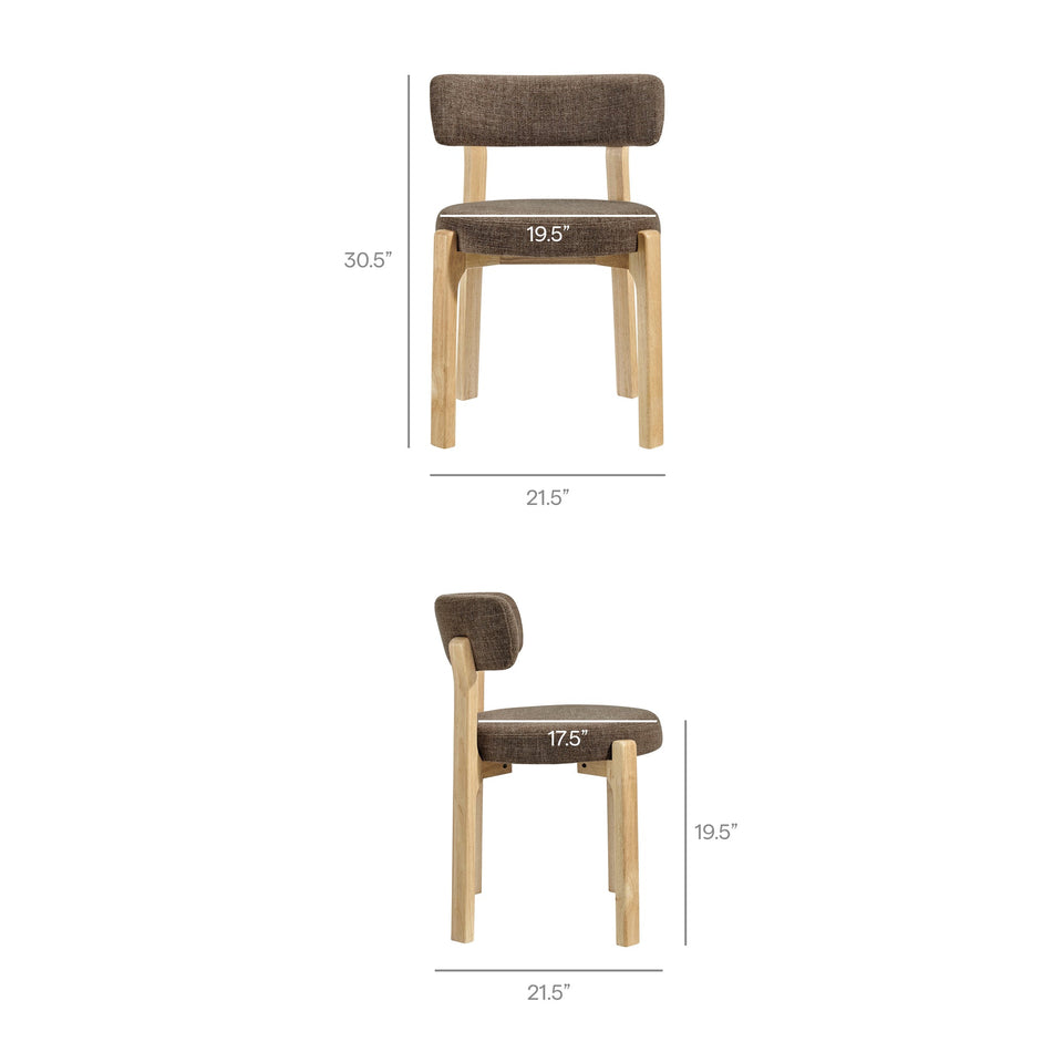 Marsha Upholstered Fabric Dining Chairs Set of 2 by Modway