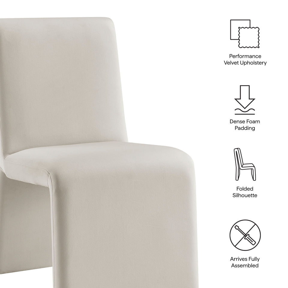 Emory Performance Velvet Dining Side Chair Set of 2 by Modway