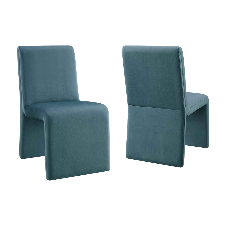 Emory Performance Velvet Dining Side Chair Set of 2 by Modway