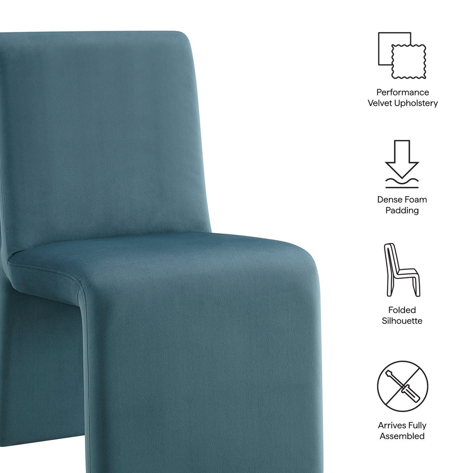 Emory Performance Velvet Dining Side Chair Set of 2 by Modway
