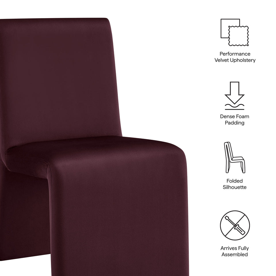 Emory Performance Velvet Dining Side Chair Set of 2 by Modway
