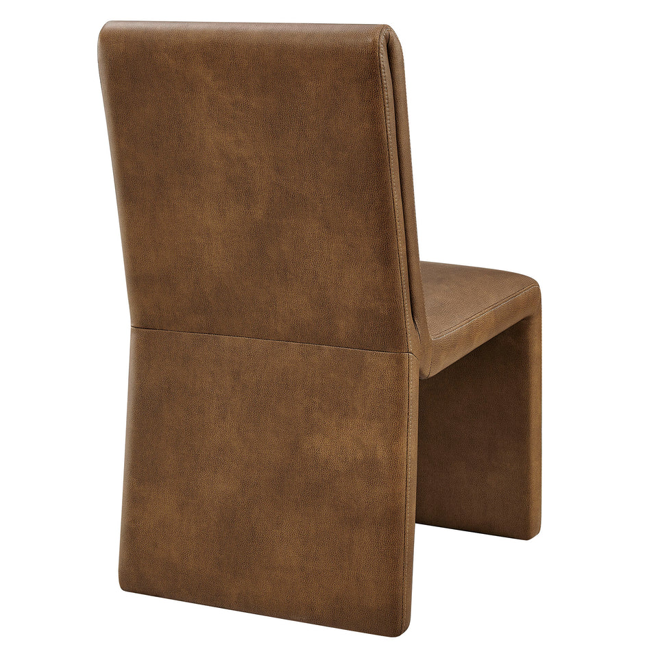 Emory Vegan Leather Dining Side Chair Set of 2 by Modway