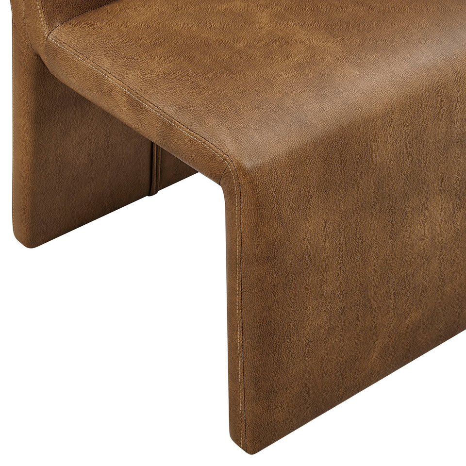 Emory Vegan Leather Dining Side Chair Set of 2 by Modway