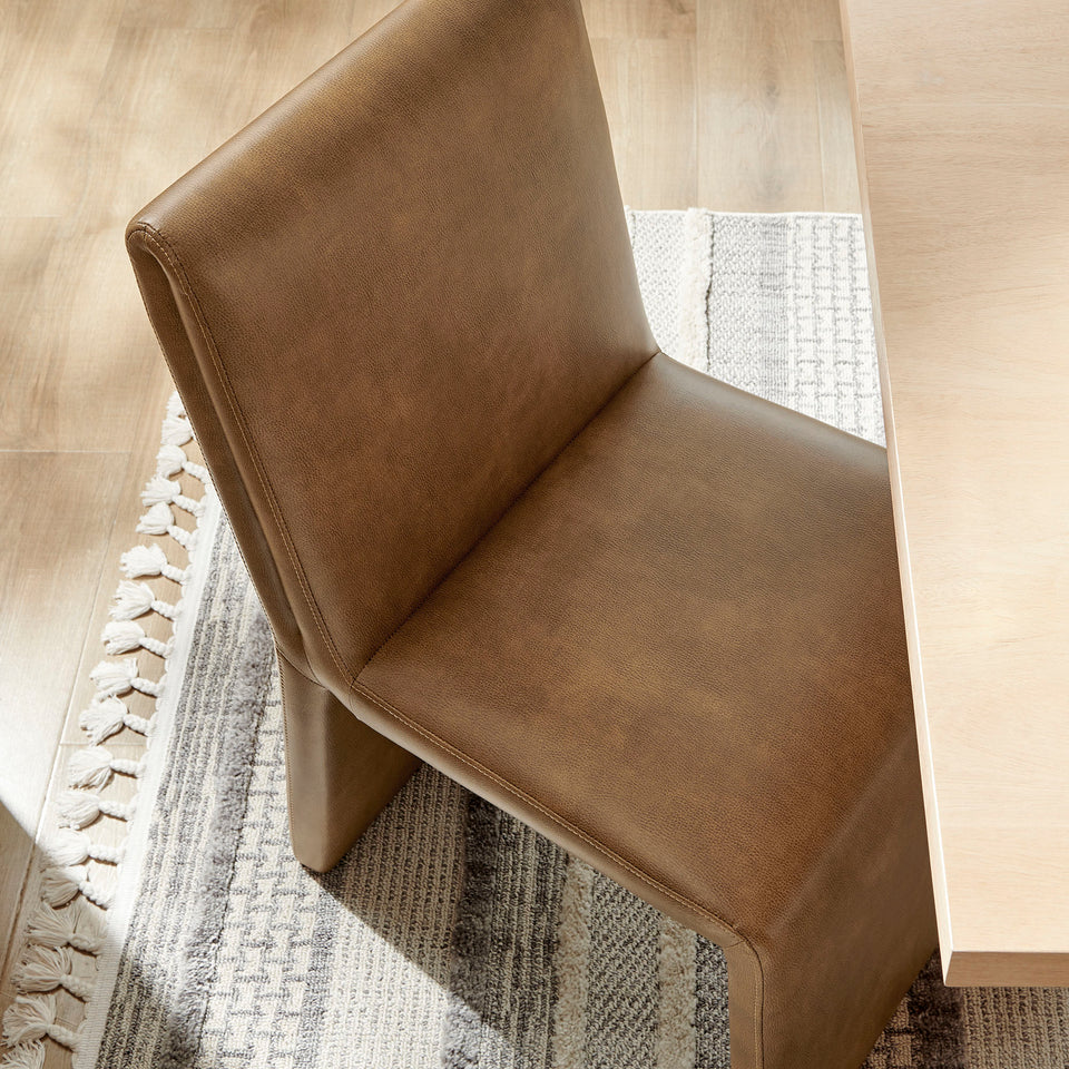 Emory Vegan Leather Dining Side Chair Set of 2 by Modway