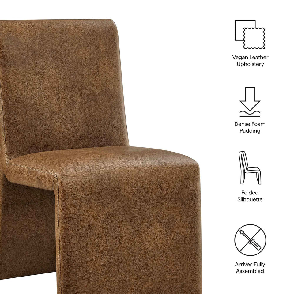 Emory Vegan Leather Dining Side Chair Set of 2 by Modway