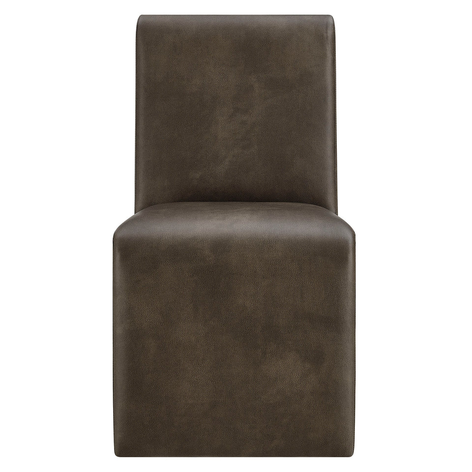 Emory Vegan Leather Dining Side Chair Set of 2 by Modway
