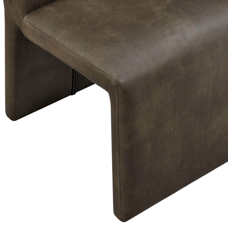 Emory Vegan Leather Dining Side Chair Set of 2 by Modway