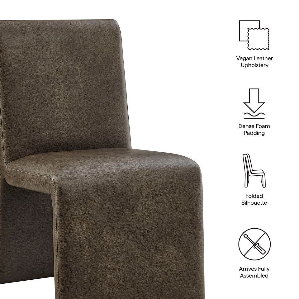 Emory Vegan Leather Dining Side Chair Set of 2 by Modway