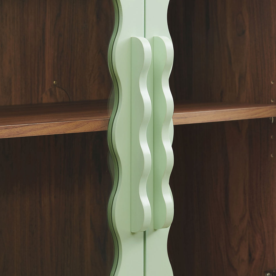 Rory 62 Inch Four-Door Scalloped Glass Sideboard by Modway