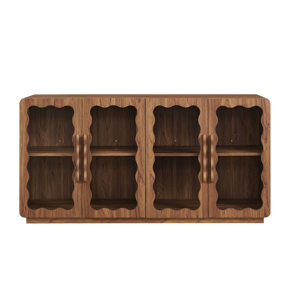 Rory 62 Inch Four-Door Scalloped Glass Sideboard by Modway