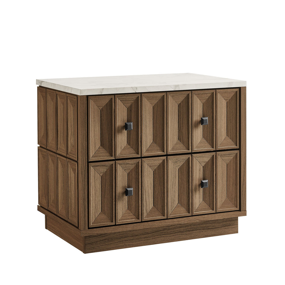 Mabry 23 Inch Geometric Faceted Two Drawer Nightstand by Modway