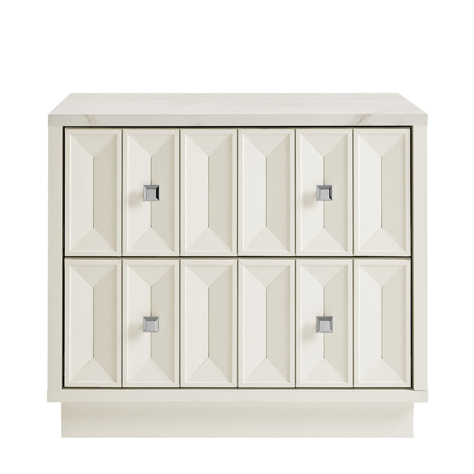Mabry 23 Inch Geometric Faceted Two Drawer Nightstand by Modway