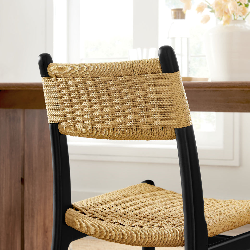 Wynn Rope and Wood Dining Side Chair by Modway