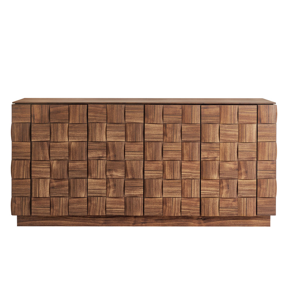 Duskin 68 Inch Geometric Block Design Four Door Sideboard by Modway