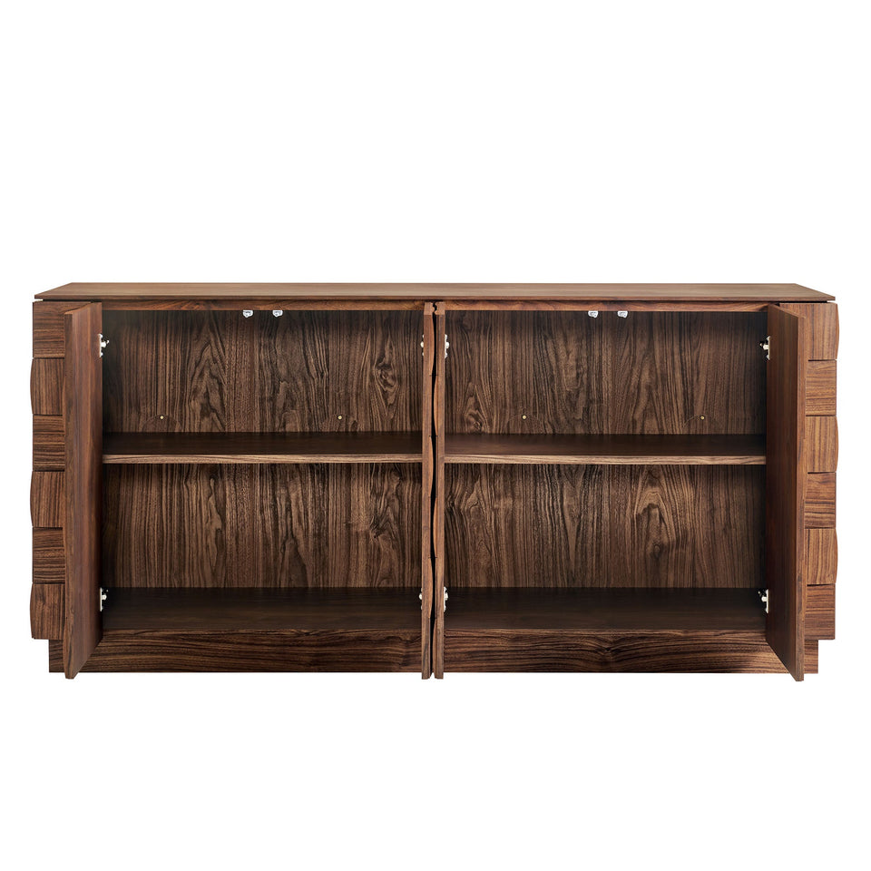 Duskin 68 Inch Geometric Block Design Four Door Sideboard by Modway
