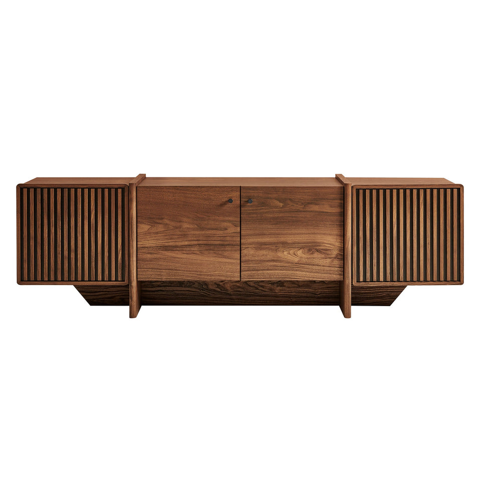 Yarrow 77 Inch Fluted Four Door TV Stand by Modway