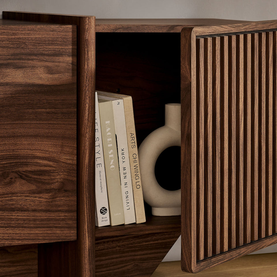 Yarrow 77 Inch Fluted Four Door TV Stand by Modway
