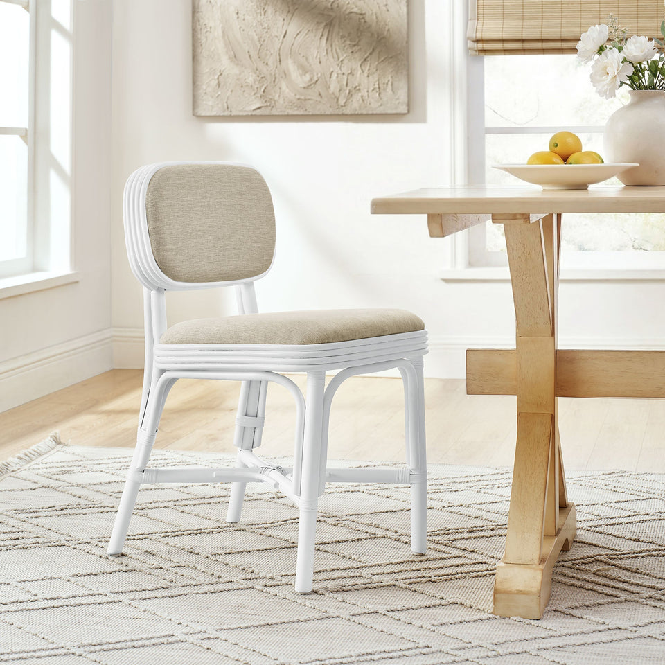 Bahari Upholstered Rattan Dining Chair by Modway