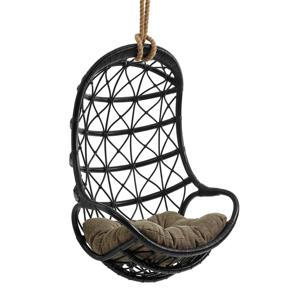 Tamarind Natural Rattan Hanging Chair by Modway