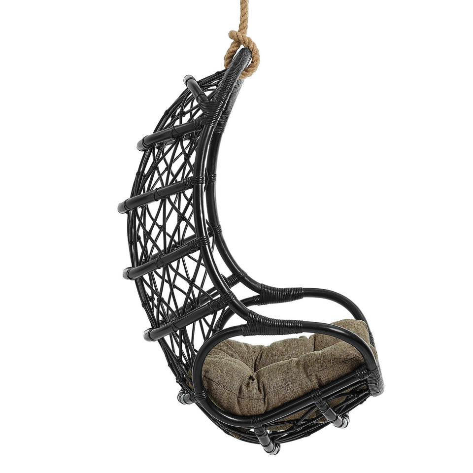 Tamarind Natural Rattan Hanging Chair by Modway