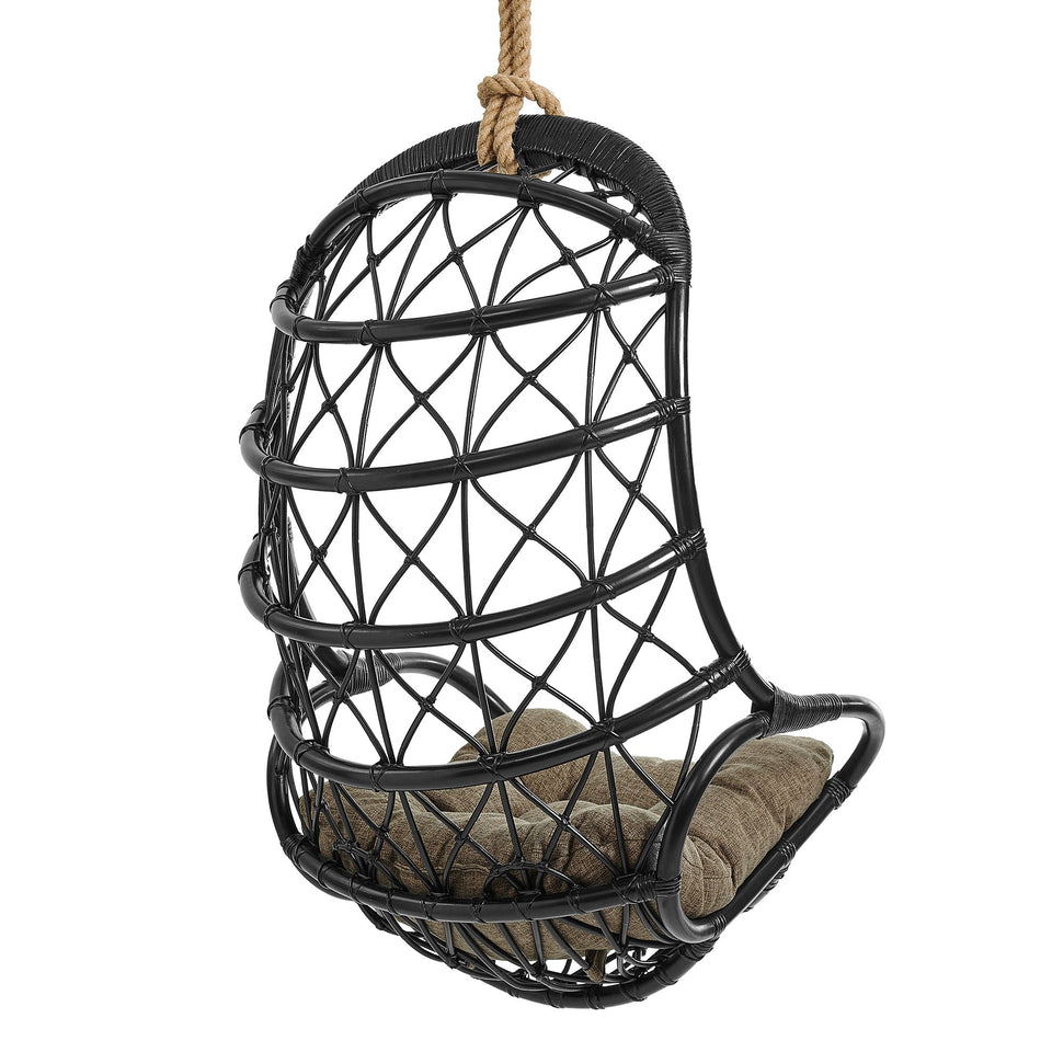 Tamarind Natural Rattan Hanging Chair by Modway