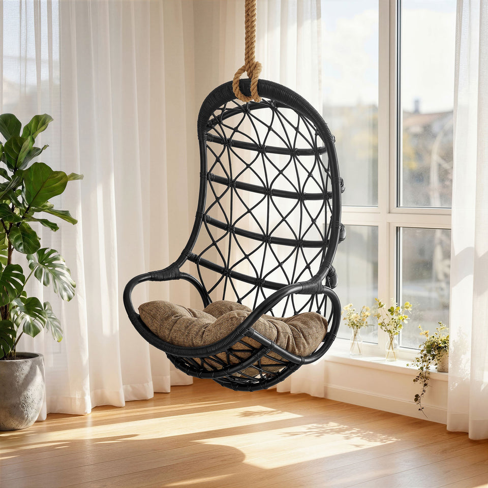 Tamarind Natural Rattan Hanging Chair by Modway