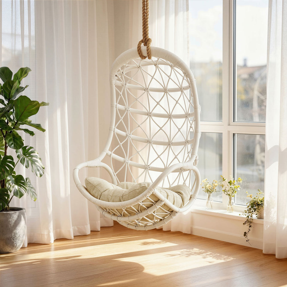 Tamarind Natural Rattan Hanging Chair by Modway