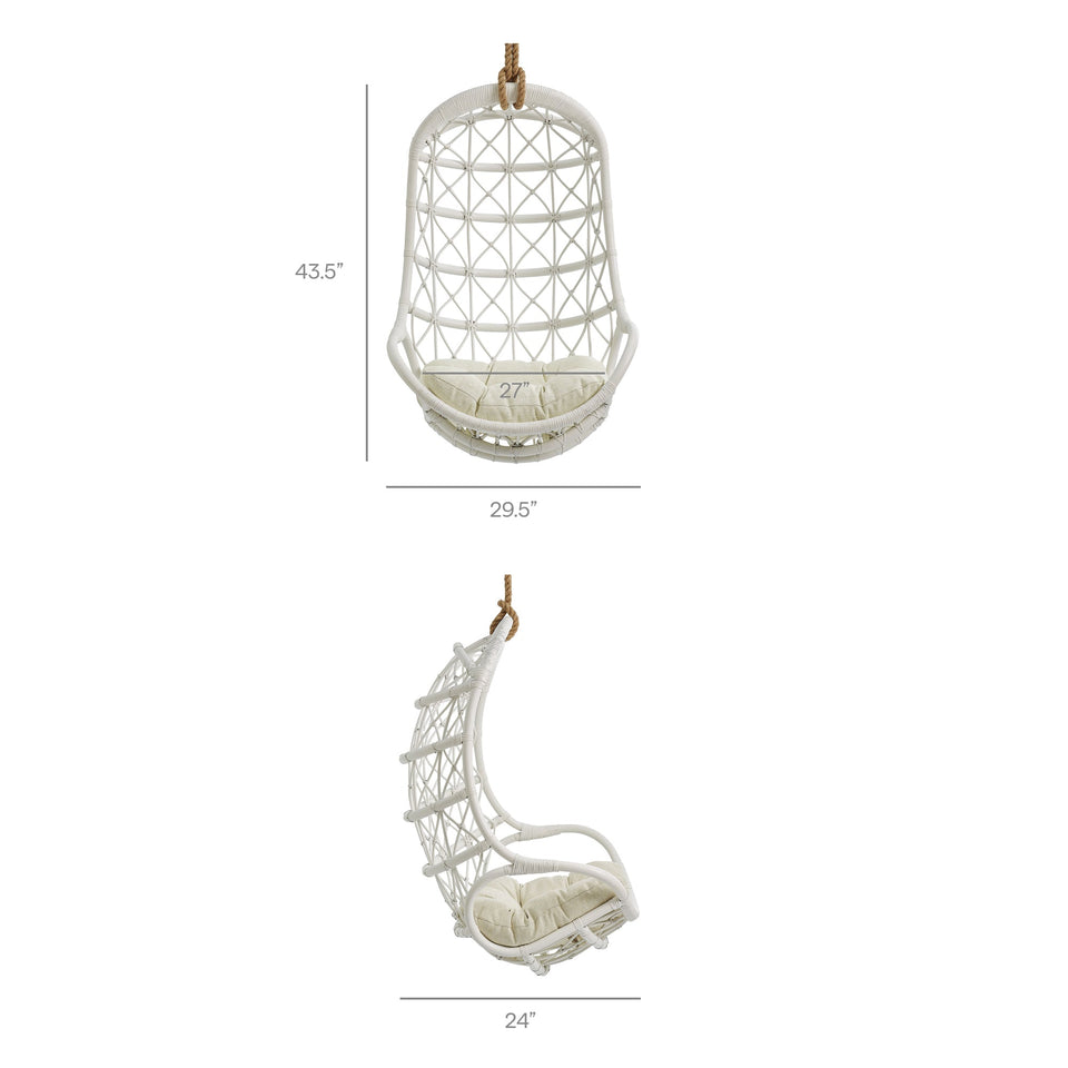 Tamarind Natural Rattan Hanging Chair by Modway