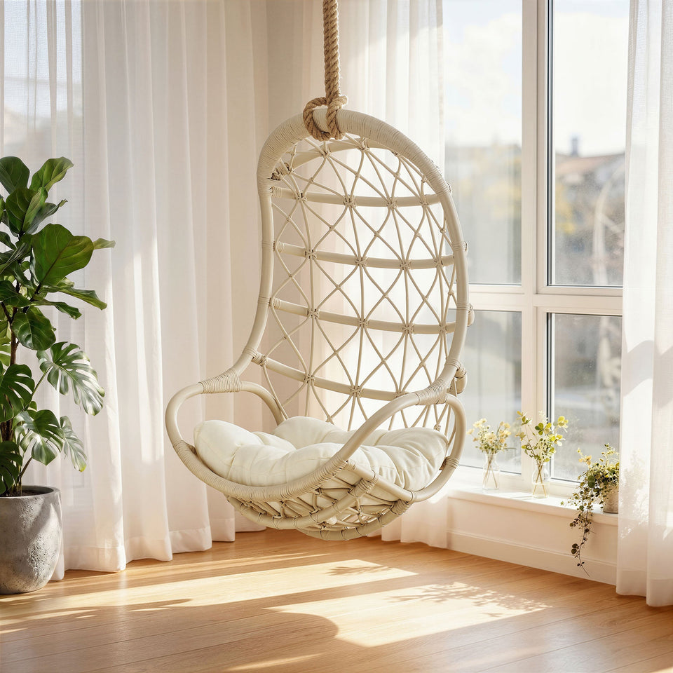 Tamarind Natural Rattan Hanging Chair by Modway