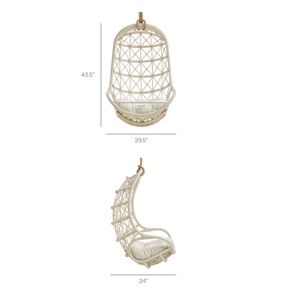 Tamarind Natural Rattan Hanging Chair by Modway