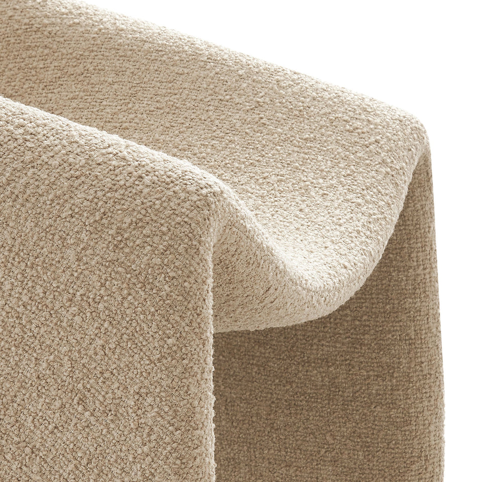 Vivi Looped Textural Fabric Curved Arm Accent Chair by Modway