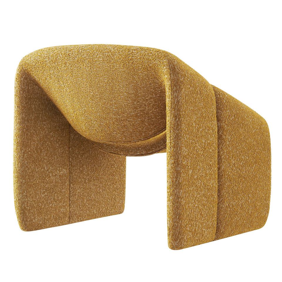 Vivi Looped Textural Fabric Curved Arm Accent Chair by Modway
