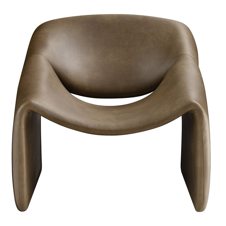 Vivi Vegan Leather Curved Arm Accent Chair by Modway