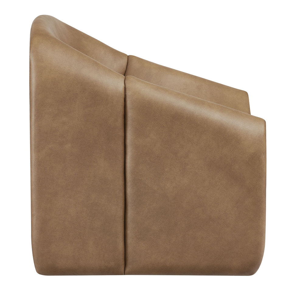 Vivi Vegan Leather Curved Arm Accent Chair by Modway