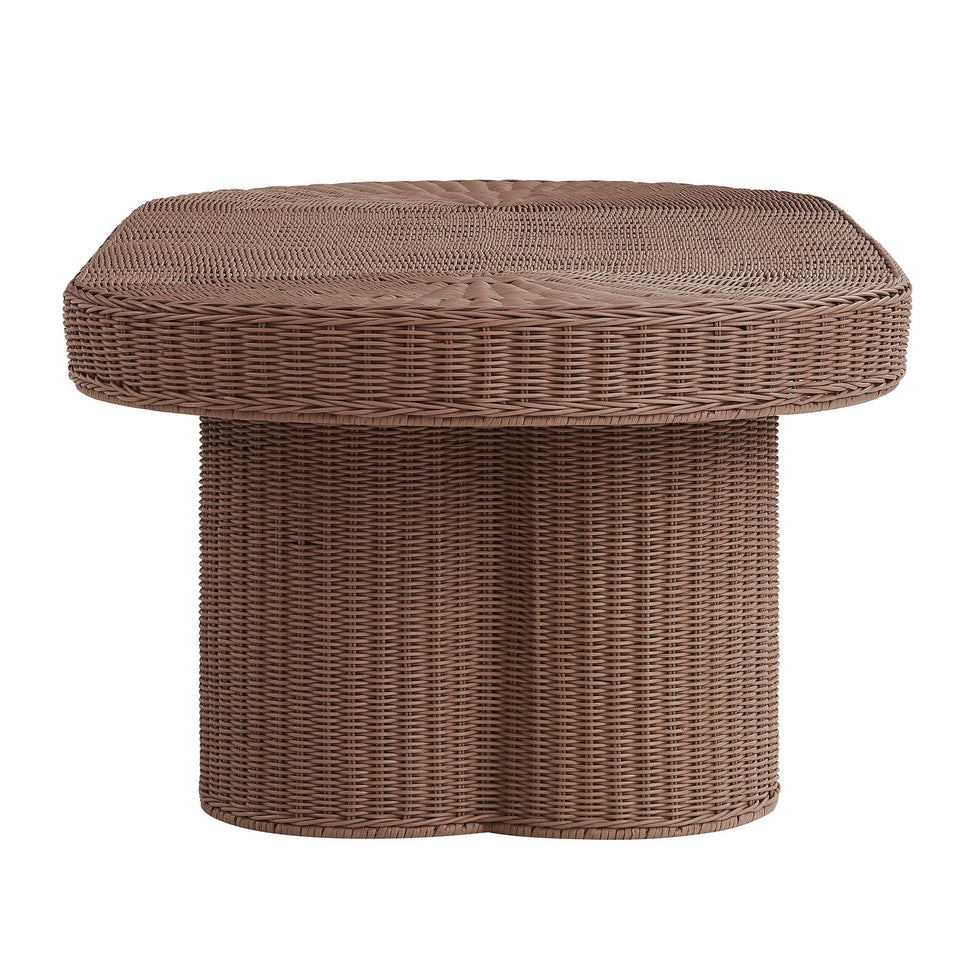 Sarova 60 Inch Natural Rattan Pedestal Coffee Table by Modway