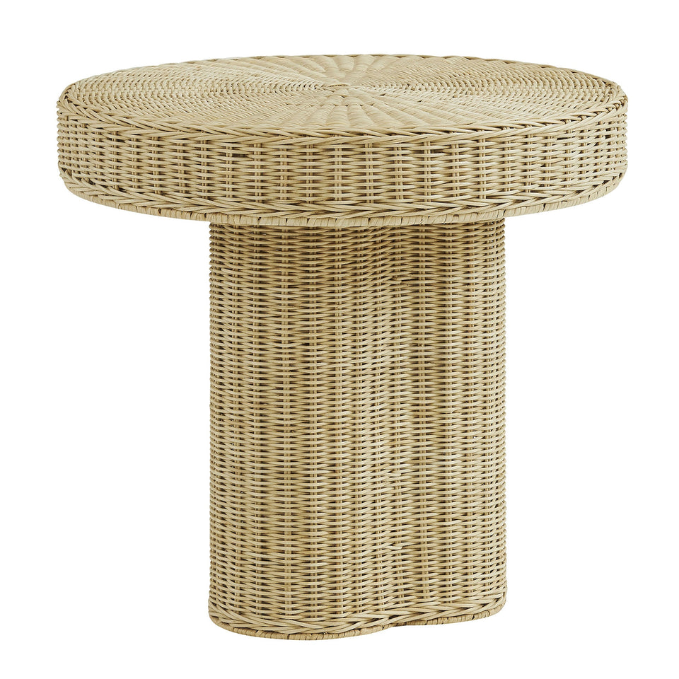 Sarova 20 Inch Natural Rattan Pedestal Side Table by Modway