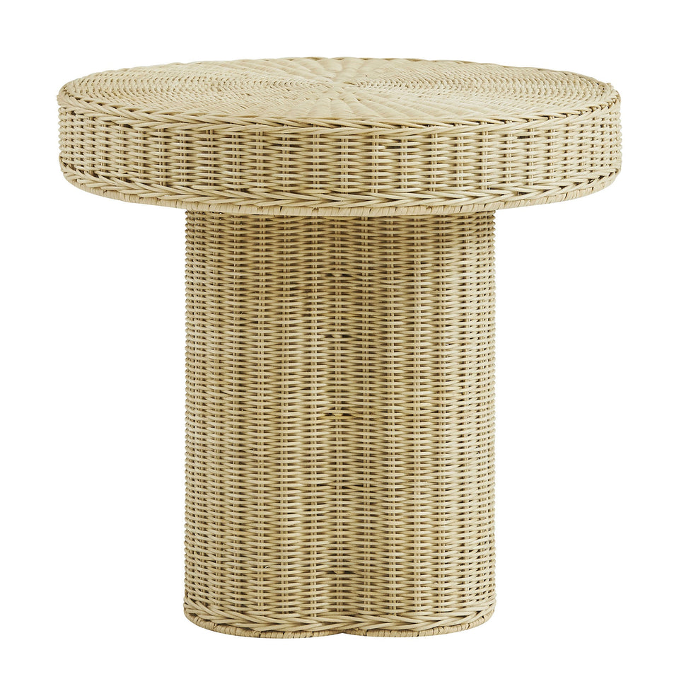Sarova 20 Inch Natural Rattan Pedestal Side Table by Modway