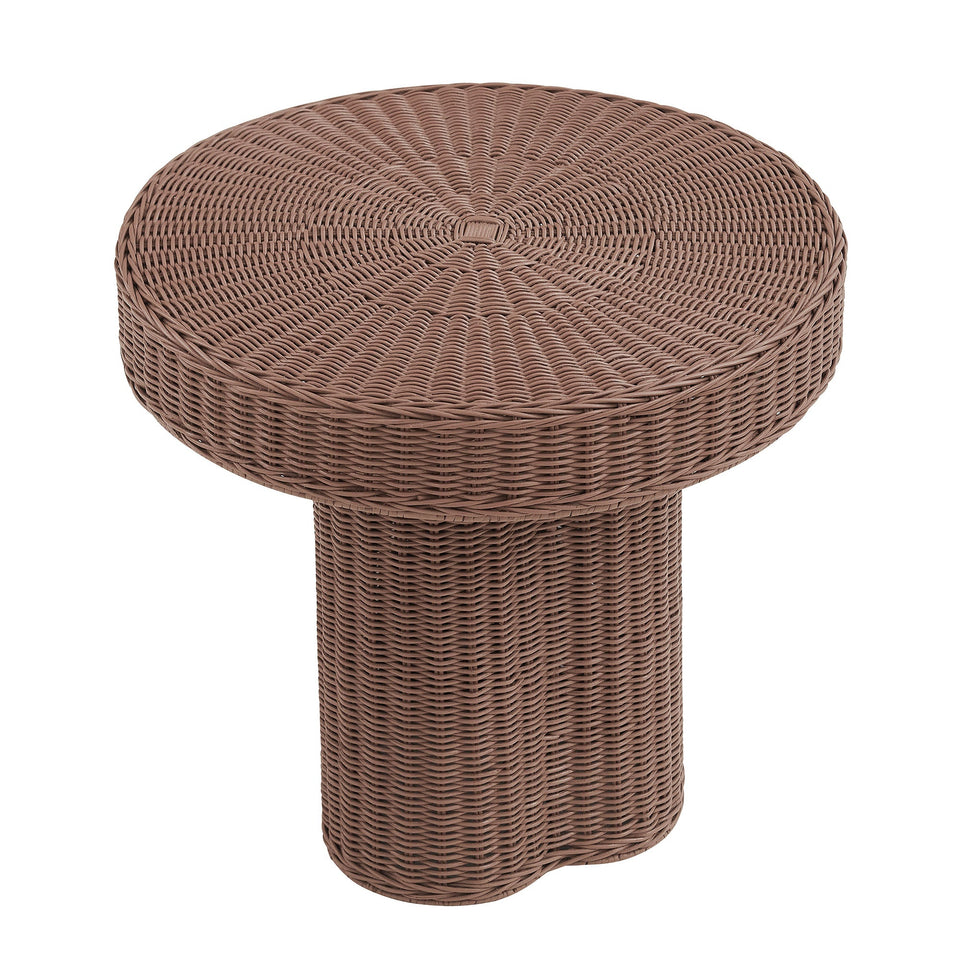 Sarova 20 Inch Natural Rattan Pedestal Side Table by Modway